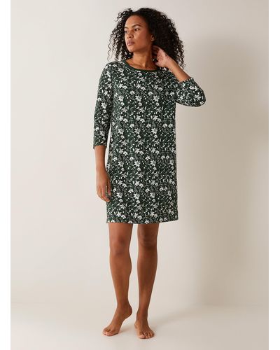 Miiyu Organic Cotton Mini Pattern Nightgown - Green