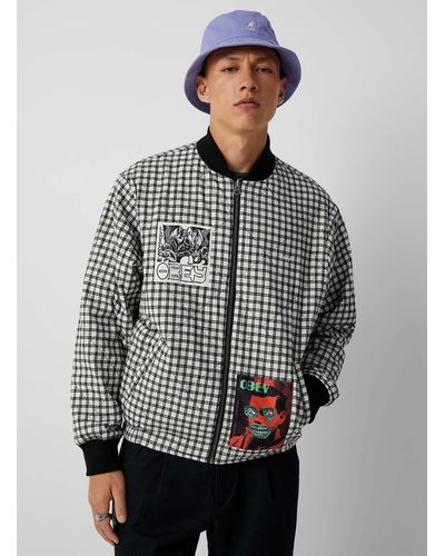 Obey Carter Reversible Bomber Jacket - Gray