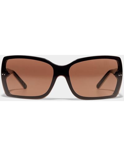Spitfire Sirius Rectangular Shield Sunglasses - Brown