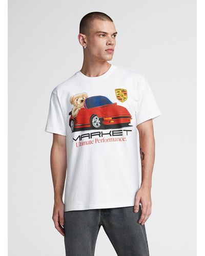 Market Car Teddy Bear T - White