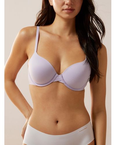 Calvin Klein Perfectly Fit Second Skin Plunge Bra - Multicolour