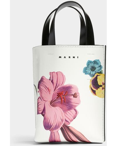 Marni Nano Museo Mystical Bloom Bag - Pink