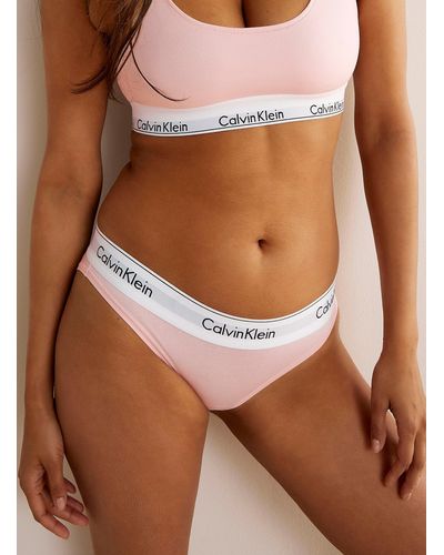 Calvin Klein Ck Logo Bikini Panty - Brown