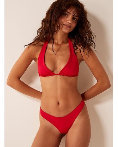 Frankie's Bikinis Intense Red Halter Triangle Top