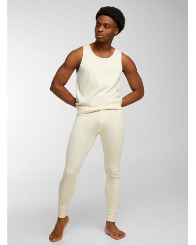 Le 31 Organic Cotton Ribbed legging - White