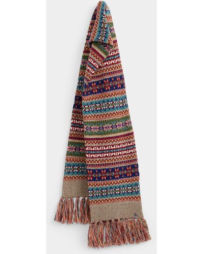 Ralph Lauren Multicoloured Jacquard Wool Scarf