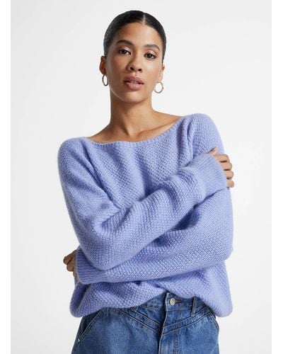 FRNCH Sylvie Touch Of Wool Colourful Sweater - Blue