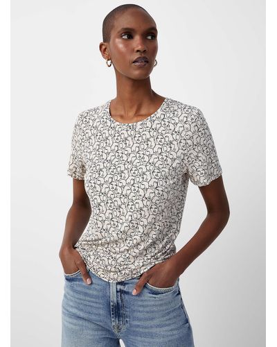 Contemporaine Flowy Printed T - Gray