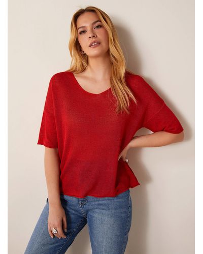 Contemporaine Loose And Flowy V - Red