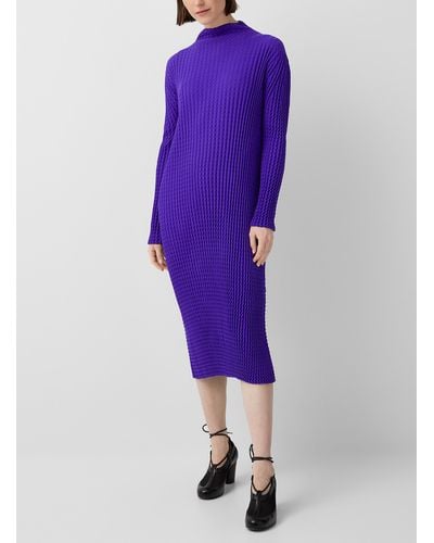 Issey Miyake Spongy Dress - Purple