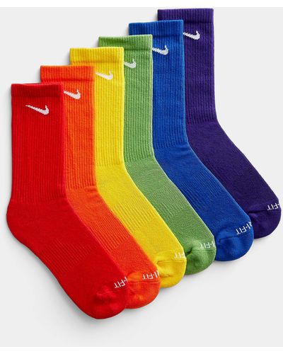 Nike Everyday Plus Logo Padded Socks Set Of 6 - Red