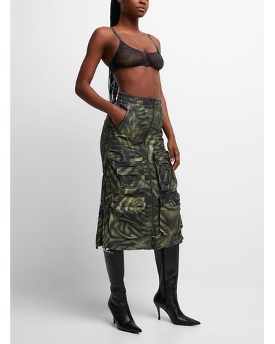 DIESEL O-mirtow Maxi Skirt (women, Green, 38)