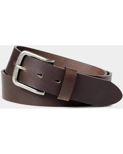 Le 31 Wide Genuine Leather Belt - Brown