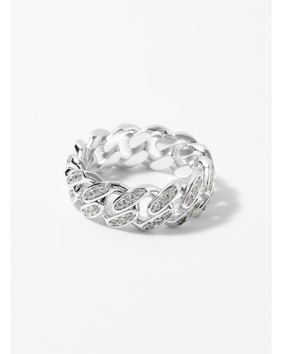 Le 31 Shimmery Chain Ring - Gray
