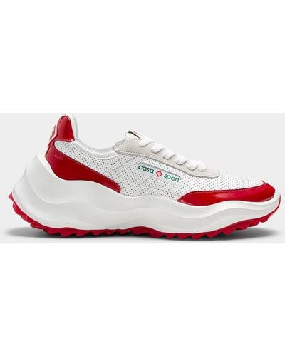 Casablancabrand Red And White Atlantis Sneakers Men