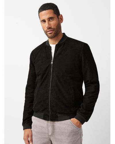 Sherpa-collar leather jacket, Sly & Co, Shop Men's Leather & Suede Jackets  Online