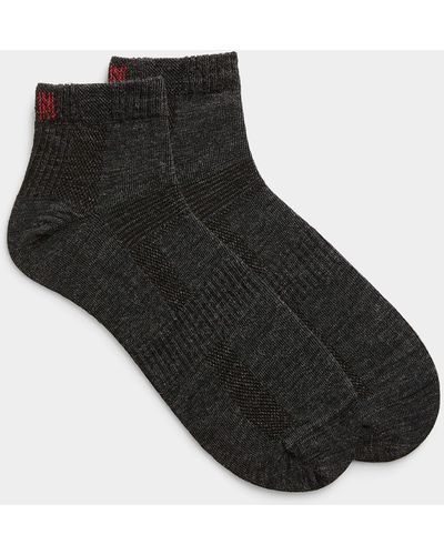 I.FIV5 Merino Hiking Socks Set Of 2 - Black