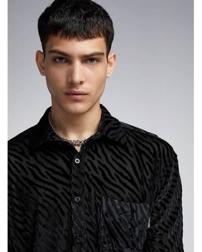 Noon Goons Sheer Tiger Pattern Shirt - Black