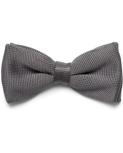 Le 31 Satiny Knit Bow Tie - Gray