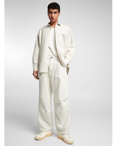 Le 31 Pleated Twill Pant - White