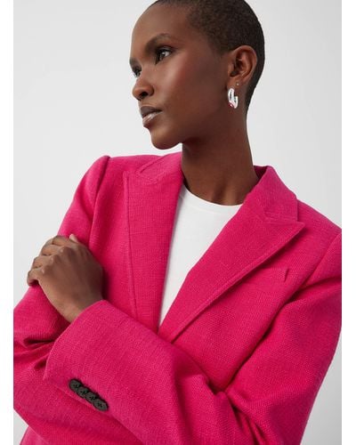 Contemporaine Colourful Tweed Cinched Blazer - Pink