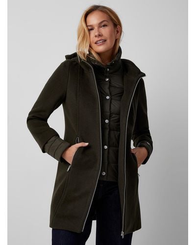 SOIA & KYO Rooney Quilted Details Coat - Black