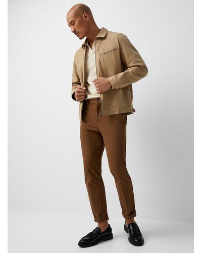 Frank And Oak Flex Colin Pant Tapered Fit - Natural