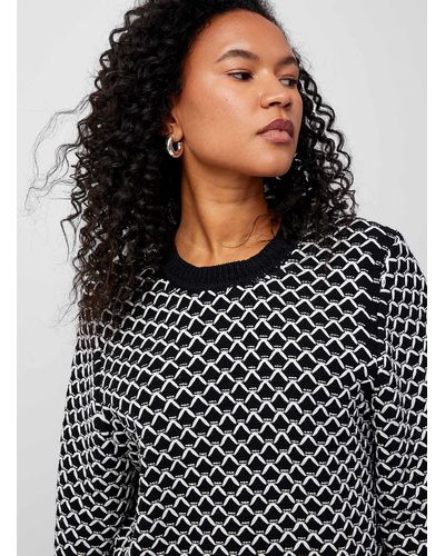 Inwear Pelina Contrasting Grid Sweater - Black