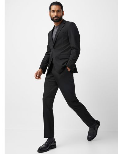 Le 31 Monochrome Recycled Polyester Suit Stockholm Fit - Black