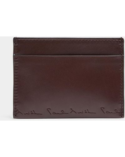 Paul Smith Brown Smooth Leather Card Holder