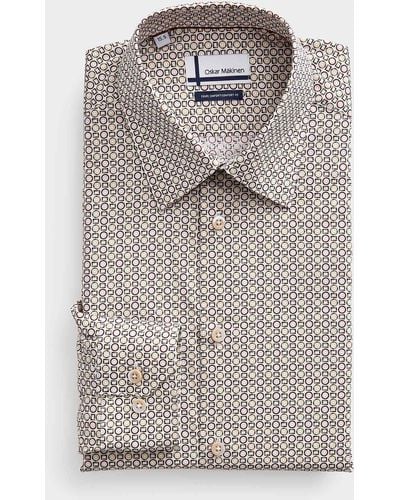 Oskar Mäkinen Bauhaus Mosaic Shirt Comfort Fit - Gray