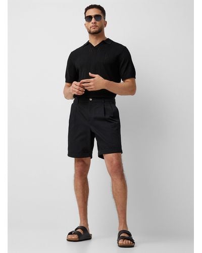 Le 31 Pleated Chino Short - Black