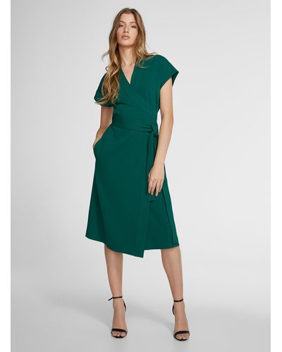 Icône Piqué Kimono Dress - Green