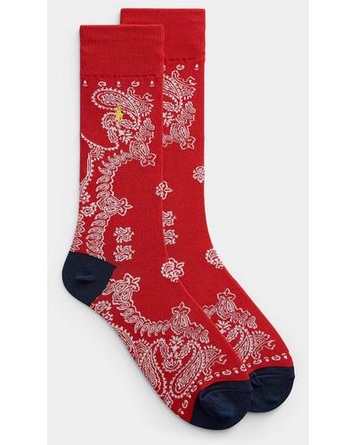 Polo Ralph Lauren Bandana Pattern Sock - Red