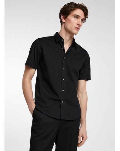 Theory Irving Structure Knit Shirt - Black