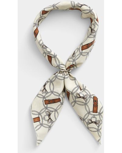 Le 31 Rings And Bows Tie Scarf - White