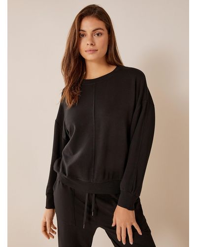 Miiyu Soft Modal Lounge Sweatshirt - Black