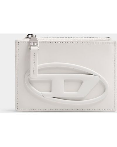 DIESEL 1dr Matte Leather Coin Purse - Natural