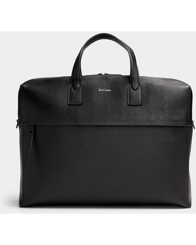 Paul Smith Double Compartment Leather Briefcase - Black