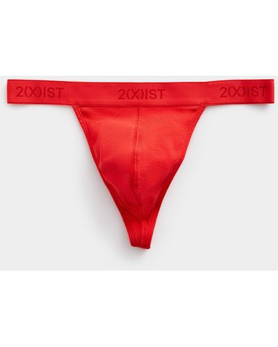2xist Minimalist Cotton Thong - Red