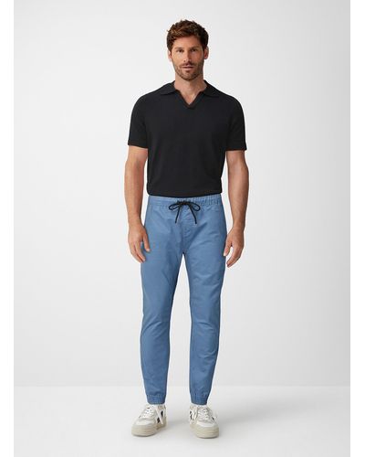 Le 31 Stretch Organic Cotton Chino sweatpants - Blue