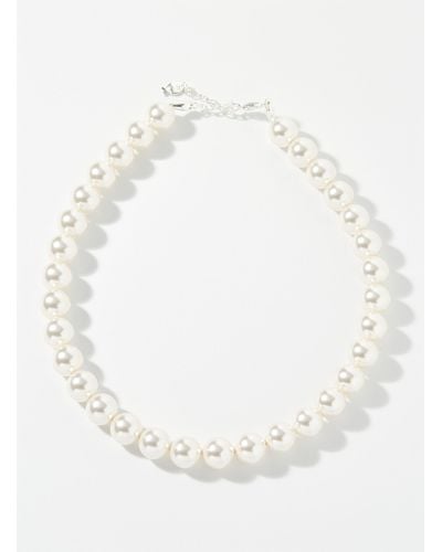 Clio Blue Xl Pearl Necklace - White