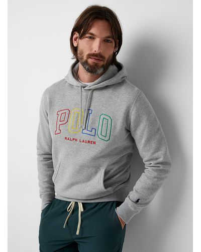 Polo Ralph Lauren Colourful Logo Hoodie - Gray