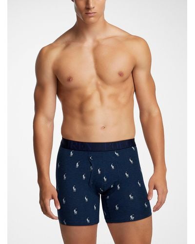 Polo Ralph Lauren Heathered Classic Boxer Brief - Blue
