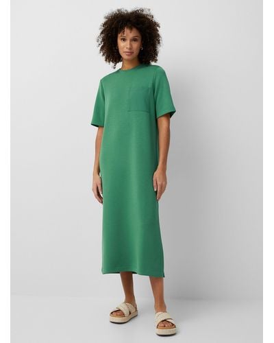 Contemporaine Peachskin Maxi Dress - Green