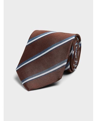 Le 31 Diagonal Stripe Brown Tie