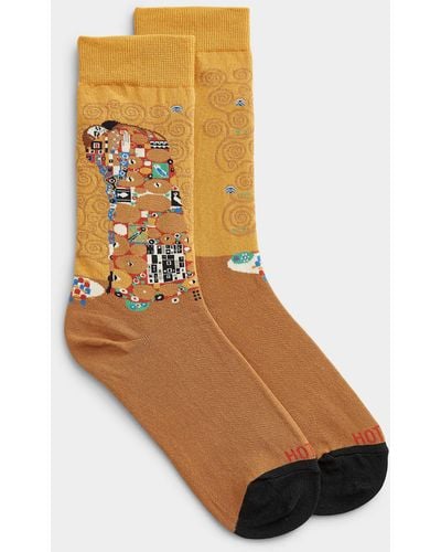 Hot Sox Gustave Klimt's Fulfillment Sock - Multicolor