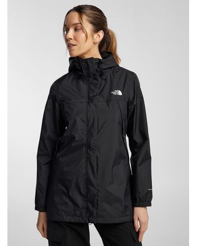 The North Face Antora Long Hooded Raincoat - Black