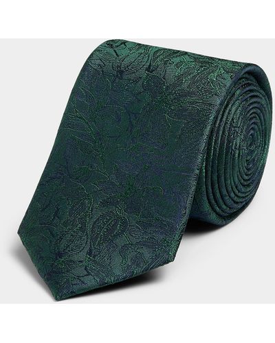 Le 31 Jacquard Foliage Emerald Tie - Green