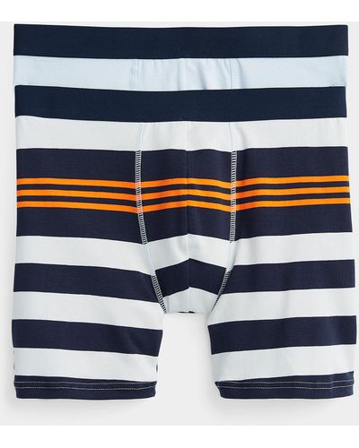 Le 31 Solid And Striped Essential Boxer Briefs 2 - Blue
